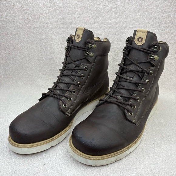 Volcom Smithington II Leather Lace Up Boots Men’s 10 Dark Brown Winter Fall Moto main image 6